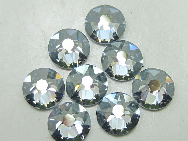 72 pcs. 20ss LIGHT SAPPHIRE CHAMPAGNE FLATBACK European Rhinestones